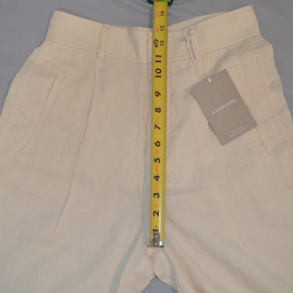 NWT Everlane The Linen Way High Drape Pant Size 0
